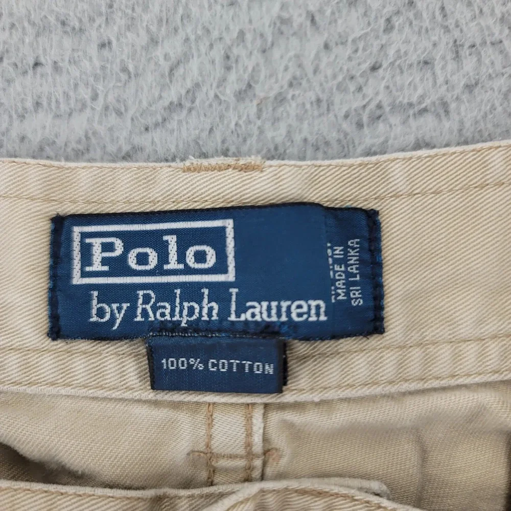Polo by Ralph Lauren‎ Shorts Mens 35 Tan Vintage Baggy Cargo Y2k 90s Skater